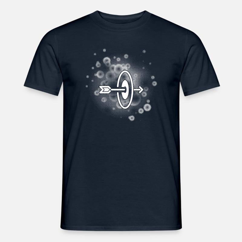 Flèche avec arrière-plan de points - T-shirt homme - marine
