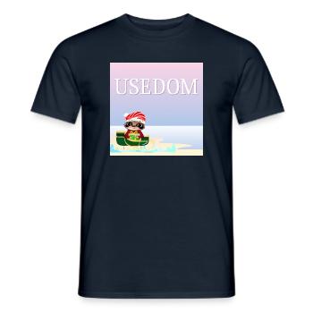 Weihnachten auf Usedom - OSTSEE FAULTIERE - Männer T-Shirt - Navy - Vorne - AI Model Male 178 light (178cm)