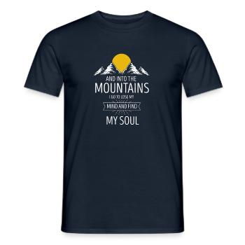 Berge Mountains Soul Leidenschaft - Männer T-Shirt - Navy - Vorne - AI Model Male 178 light (178cm)