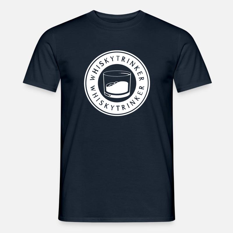 Whiskytrinker - weiß - Männer T-Shirt - Navy