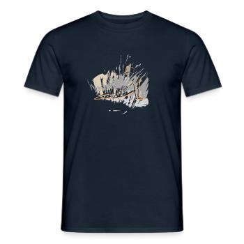 Sun salutation, the perfect yoga style for you - Men's T-Shirt - navy - Front - AI Model Male 178 light (178cm)