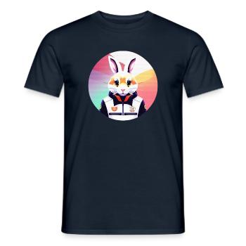 Bunny, Rabbit, Easter Bunny - Men's T-Shirt - navy - Front - AI Model Male 178 light (178cm)