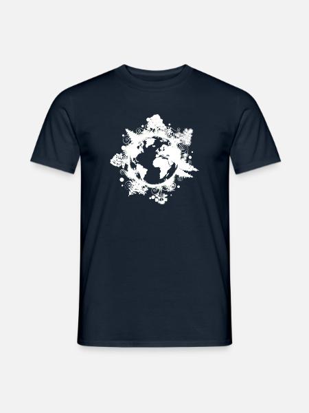 Planète Terre, Arbres, Protection du Climat, Environnement - T-shirt homme - marine