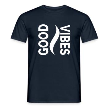 Good Vibes - Men's T-Shirt - navy - Front - AI Model Male 178 light (178cm)