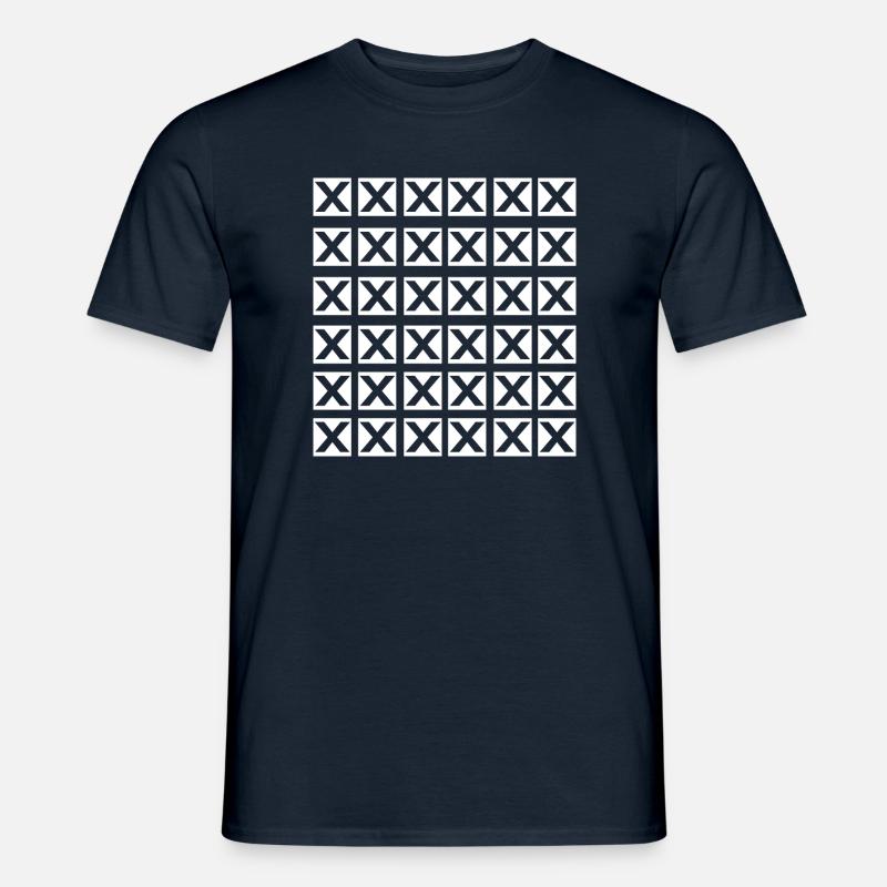 X grid cool design - Men’s T-shirt - navy