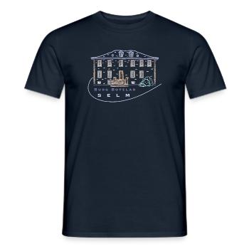 Selm, Kreis Unna, Burg Botzlar - Men's T-Shirt - navy - Front - AI Model Male 178 light (178cm)