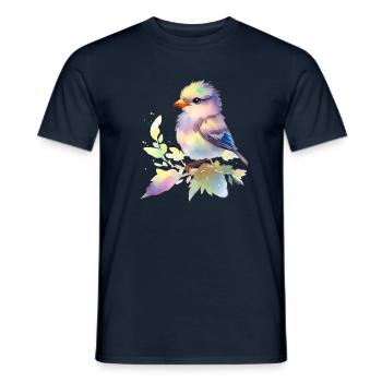 cute bird - Men's T-Shirt - navy - Front - AI Model Male 178 light (178cm)
