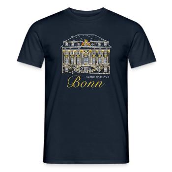 Ancien hôtel de ville de Bonn - T-shirt homme - marine - Devant - AI Model Male 178 light (178cm)