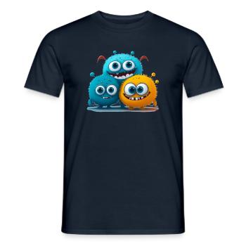 Gang de monstres - T-shirt homme - marine - Devant - AI Model Male 178 light (178cm)
