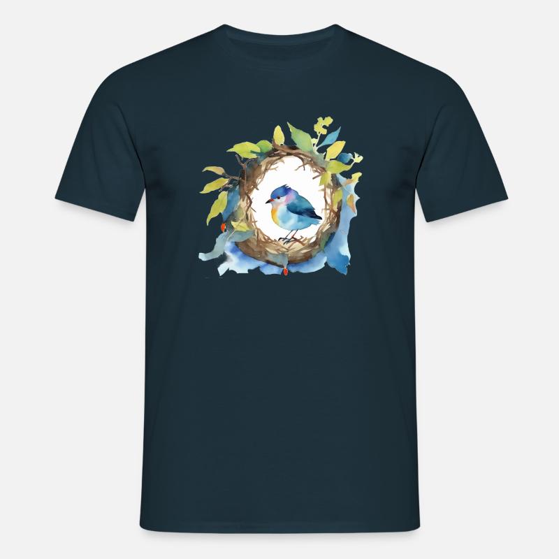 Vogel - Männer T-Shirt - Navy