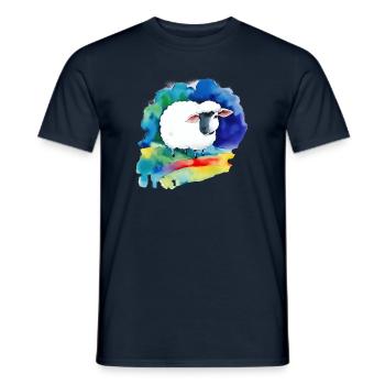 Schaf - Männer T-Shirt - Navy - Vorne - AI Model Male 178 light (178cm)