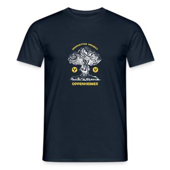 Oppenheimer Manhattan project - T-shirt homme - marine - Devant - AI Model Male 178 light (178cm)