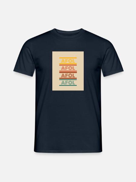 AFOL Farbstripes Design - Männer T-Shirt - Navy