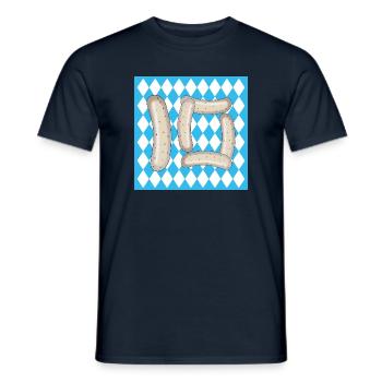 ZAHL 10 - BAYERN ZEHN - Weißwurst - Männer T-Shirt - Navy - Vorne - AI Model Male 178 light (178cm)