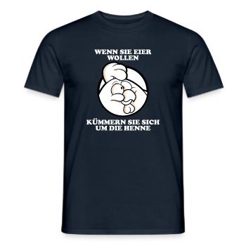 Kümmern Sie sich um die Henne 2 (dunkel) - Männer T-Shirt - Navy - Vorne - AI Model Male 178 light (178cm)