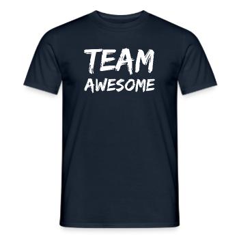 Lettrage de l’équipe Awesome - T-shirt homme - marine - Devant - AI Model Male 178 light (178cm)