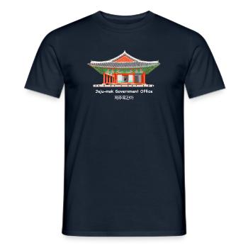 Corée du Sud, île de Jju, bureau du gouvernement de Jeju-mok - T-shirt homme - marine - Devant - AI Model Male 178 light (178cm)