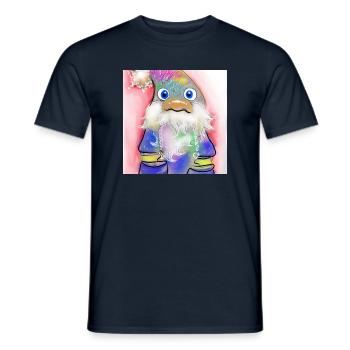 Bunter Weihnachtsmann mit Farbverlauf - Männer T-Shirt - Navy - Vorne - AI Model Male 178 light (178cm)
