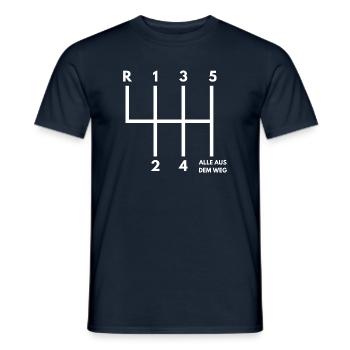 Alle Aus Dem Weg Schaltung - Männer T-Shirt - Navy - Vorne - AI Model Male 178 light (178cm)
