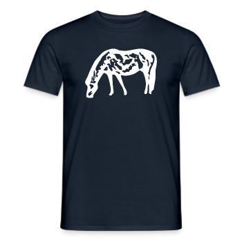 cheval blanc cheval blanc t-shirt cadeau cavalier - T-shirt homme - marine - Devant - AI Model Male 178 light (178cm)