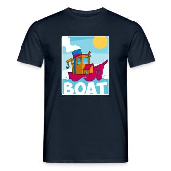 Image colorée d’un remorqueur amusant - T-shirt homme - marine - Devant - AI Model Male 178 light (178cm)