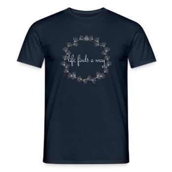 Life finds a way, Dandelion - Men's T-Shirt - navy - Front - AI Model Male 178 light (178cm)