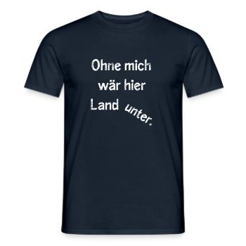Land unter - Männer T-Shirt - Navy - Vorne - AI Model Male 178 light (178cm)