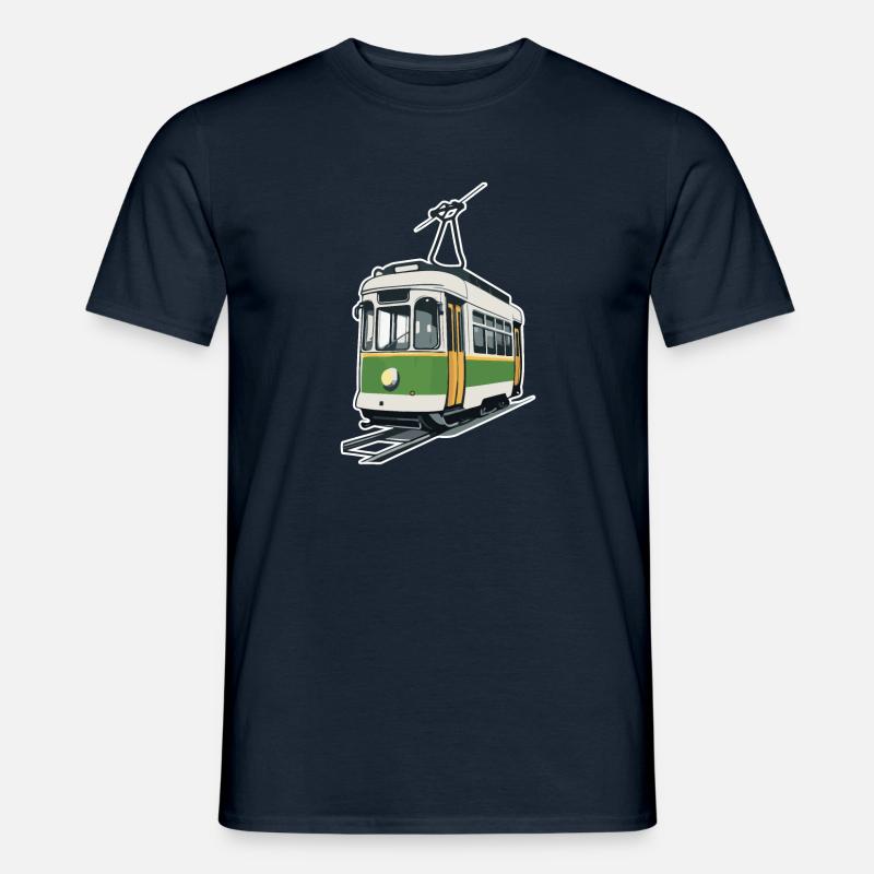 Straßenbahn Tram Bahn - Männer T-Shirt - Navy