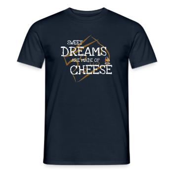 Käseträume: Süße Träume Druck - Männer T-Shirt - Navy - Vorne - AI Model Male 178 light (178cm)