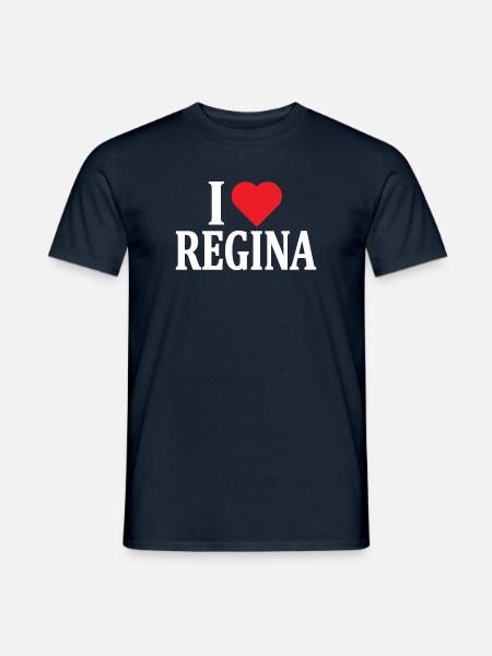 T-Shirt Ich liebe Regina T-Shirt Geschenkidee - Männer T-Shirt - Navy