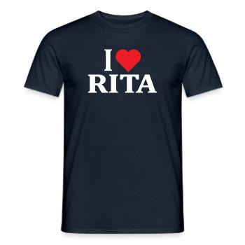 T-Shirt Ich liebe Rita T-Shirt Geschenkidee - Männer T-Shirt - Navy - Vorne - AI Model Male 178 light (178cm)