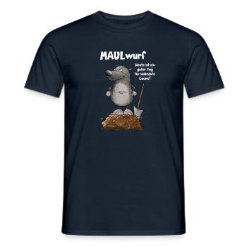 Schlechte Laune Nö Maulwurf Wortspiel - Männer T-Shirt - Navy - Vorne - AI Model Male 178 light (178cm)