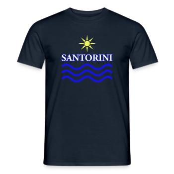 Sun and Waves Coastal Design - Men's T-Shirt - navy - Front - AI Model Male 178 light (178cm)