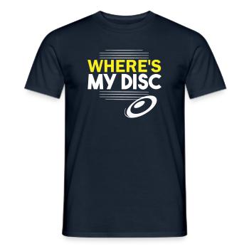 Où est mon disque ? - T-shirt homme - marine - Devant - AI Model Male 178 light (178cm)
