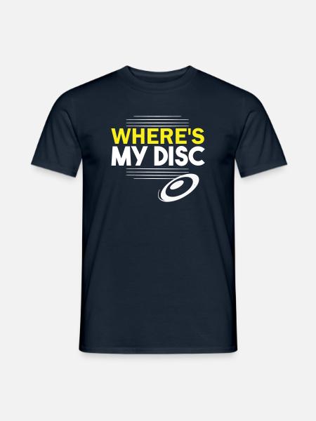 Where's my disc? - Men's T-Shirt - navy