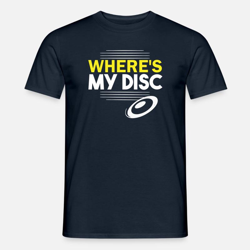 Where's my disc? - Men’s T-shirt - navy