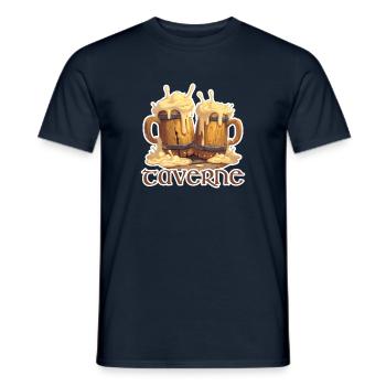Tavern Beer Mug Full of Beer Role Play - Men's T-Shirt - navy - Front - AI Model Male 178 light (178cm)