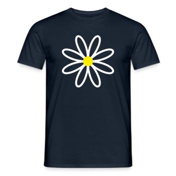 Daisy Gänseblümchen - Männer T-Shirt - Navy - Vorne - AI Model Male 178 light (178cm)