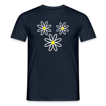 Gänseblümchen Blume - Männer T-Shirt - Navy - Vorne - AI Model Male 178 light (178cm)
