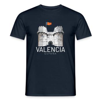 Valencia - Männer T-Shirt - Navy - Vorne - AI Model Male 178 light (178cm)