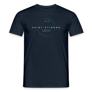 Saint-étienne - gift - hollywood - Men's T-Shirt - navy - Front - AI Model Male 178 light (178cm)