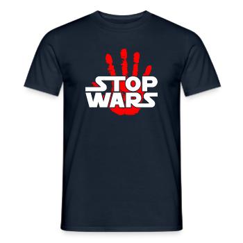 Stop Wars - Men's T-Shirt - navy - Front - AI Model Male 178 light (178cm)