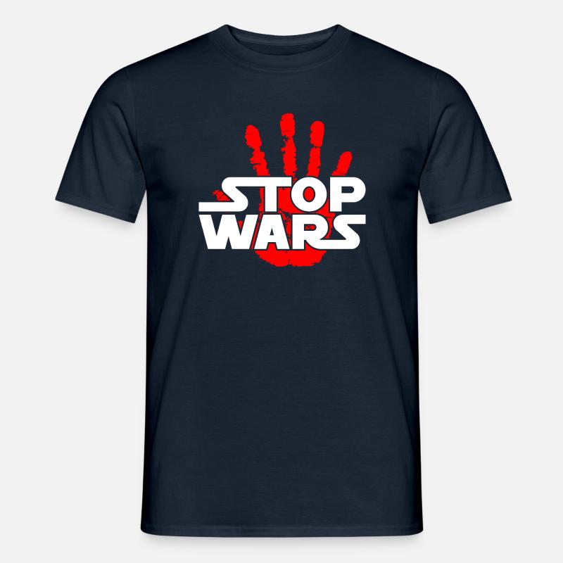 Stoppt Kriege - Männer T-Shirt - Navy