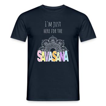 I'm just here for Savasana - T-shirt homme - marine - Devant - AI Model Male 178 light (178cm)