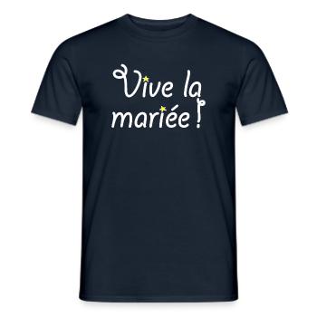 Vive la mariée ! - T-shirt homme - marine - Devant - AI Model Male 178 light (178cm)