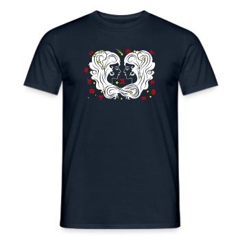 Couleur jumelle - T-shirt homme - marine - Devant - AI Model Male 178 light (178cm)