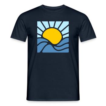 Sun, summer and sea - Men's T-Shirt - navy - Front - AI Model Male 178 light (178cm)