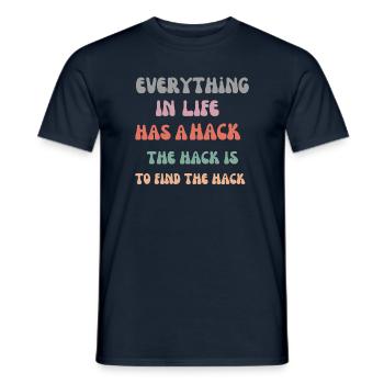 Lifehack - Men's T-Shirt - navy - Front - AI Model Male 178 light (178cm)