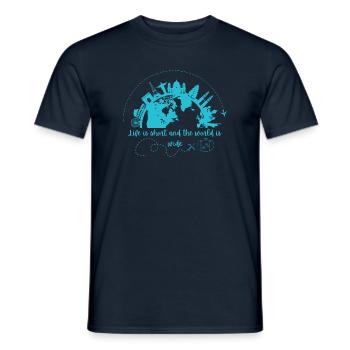 Abenteuer Weltreise Design - Männer T-Shirt - Navy - Vorne - AI Model Male 178 light (178cm)