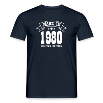 Vintage Vibes made in 1980 - Men's T-Shirt - navy - Front - AI Model Male 178 light (178cm)